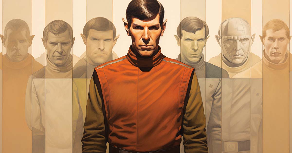 An AI-generated image of Spock the Romulan.