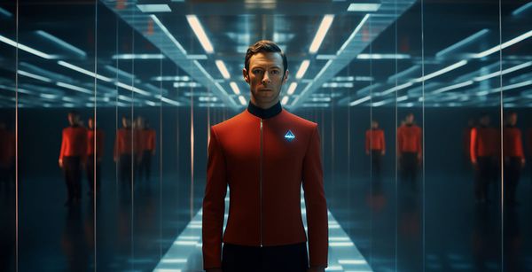 An AI-generated image of a Starfleet officer.