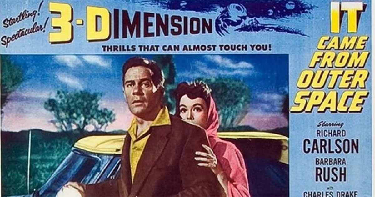 A promotional poster from the film mentioning that it is 3D.
