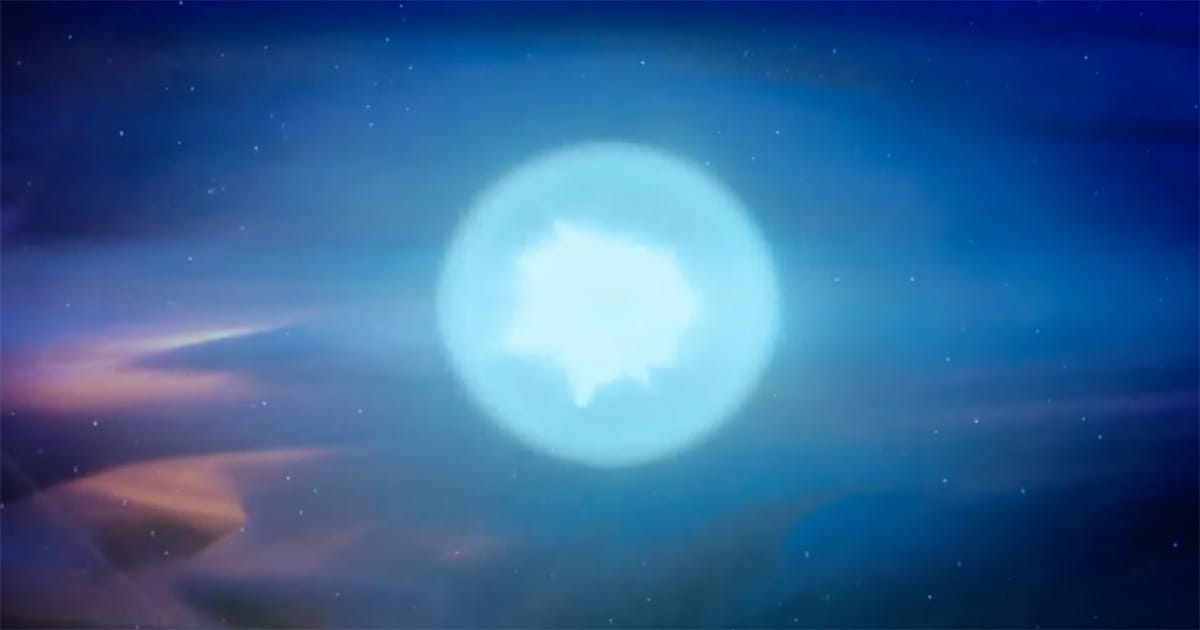 Genesis Device ignition forming a new world in "Star Trek II: The Wrath of Khan"