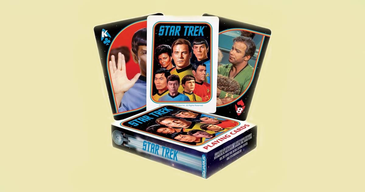 Star Trek Original Series playing cards deck with Kirk Spock and scenes from the classic television show.