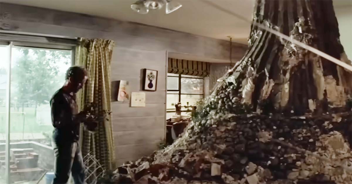 Roy Neary building Devil’s Tower in his living room in "Close Encounters of the Third Kind" (1977).