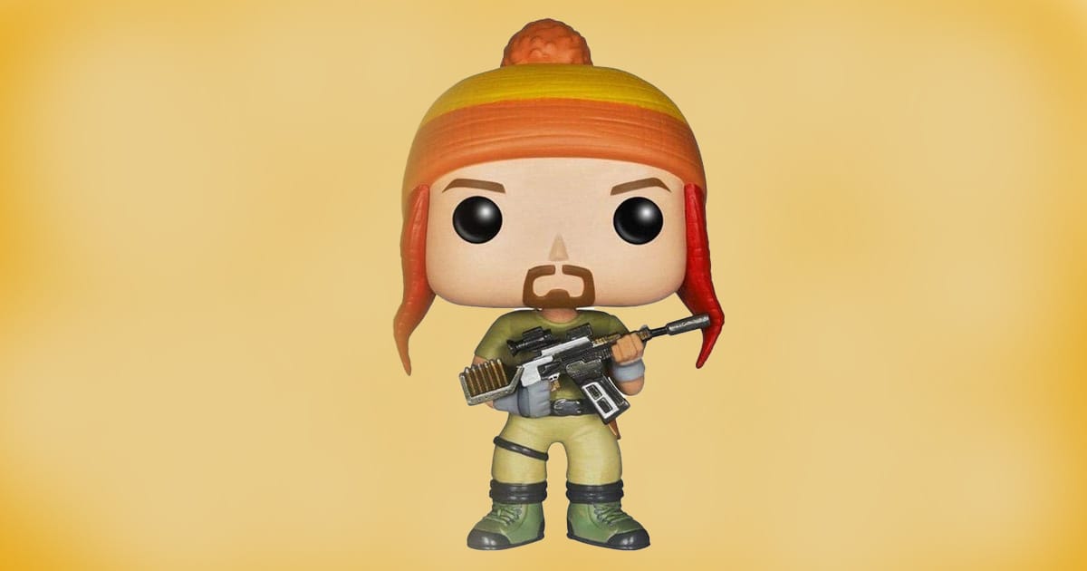 Firefly Jayne Cobb Funko Pop vinyl figure wearing orange knit hat and holding a rifle.