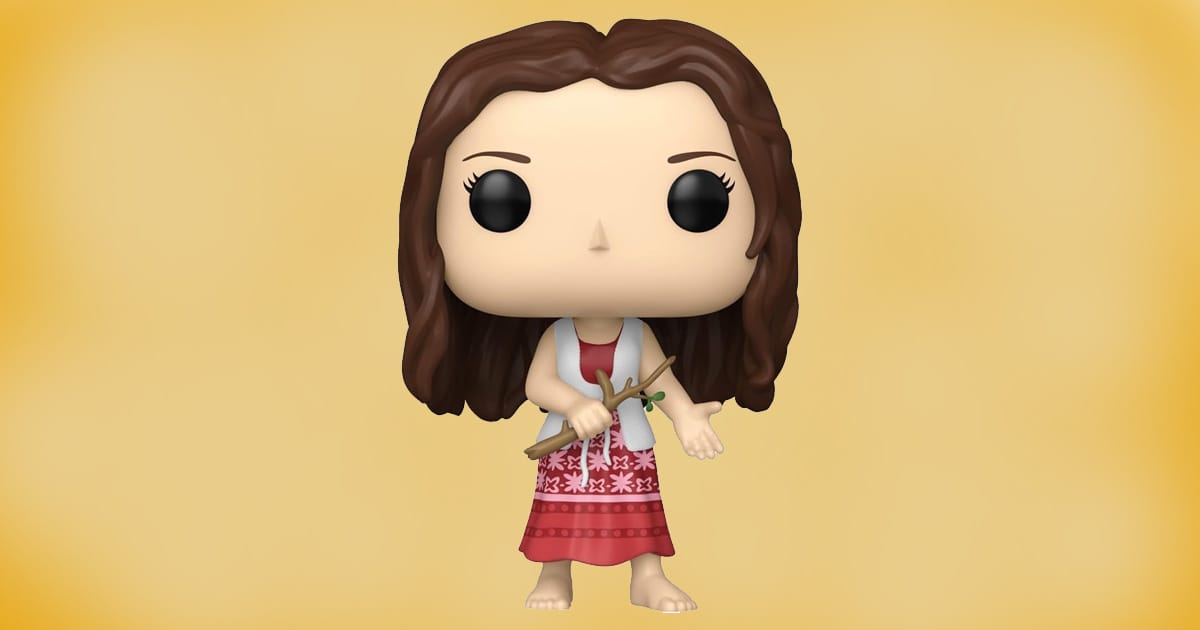 Funko Pop Firefly River Tam vinyl figure in red dress holding tree branch.