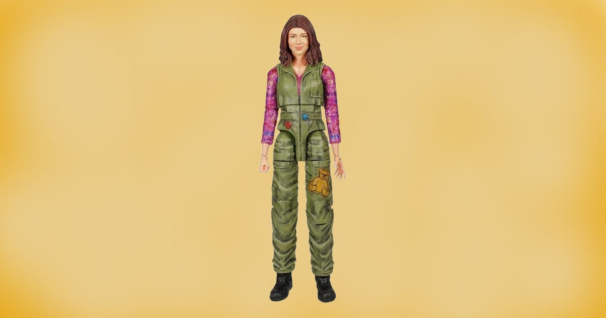 Firefly Kaylee Frye Funko Legacy action figure in green coveralls with teddy bear patch.