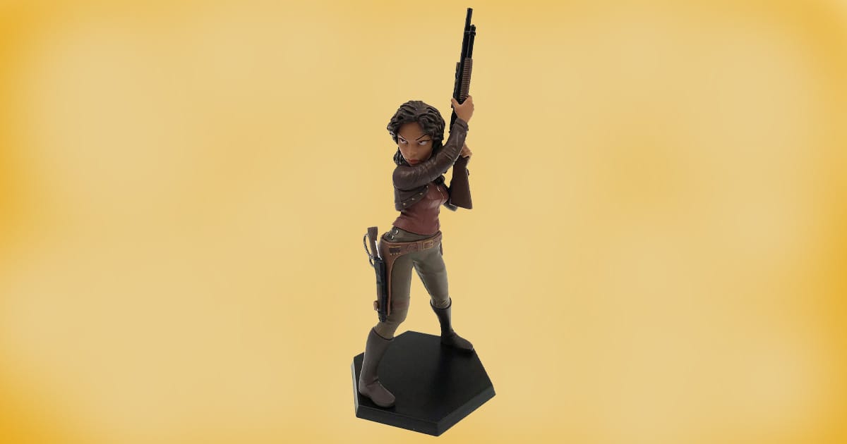 Firefly Zoe Washburne Little Damn Heroes collectible figure with rifle raised.