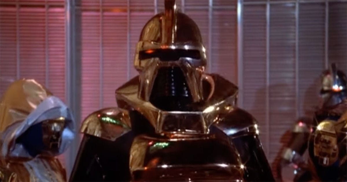 Gold Cylon Centurion commander from the 1978 "Battlestar Galactica" television series.