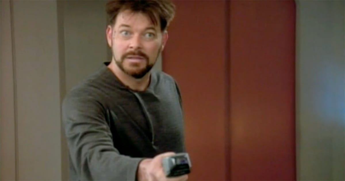 A Starfleet officer confronts himself in a labyrinth of his own making.