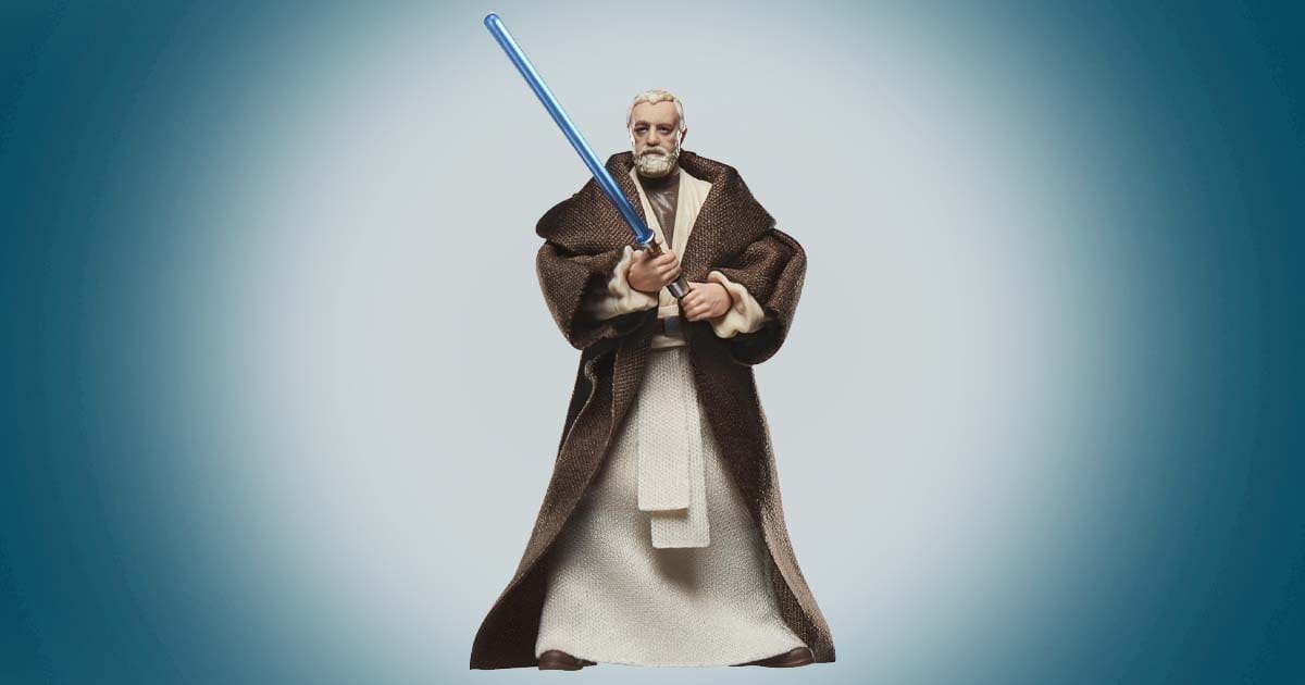 Ben Obi-Wan Kenobi Vintage Collection action figure with blue lightsaber from Star Wars A New Hope.