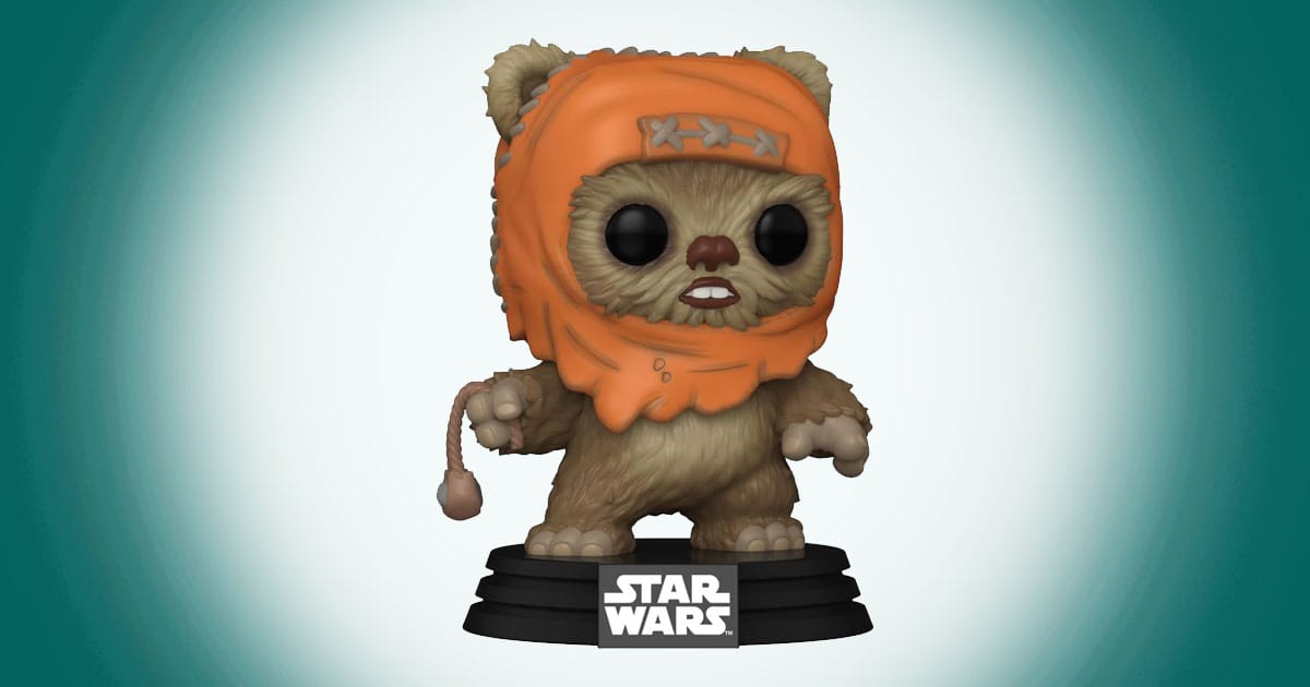 Star Wars Funko Pop Ewok with sling collectible vinyl figure from Return of the Jedi.