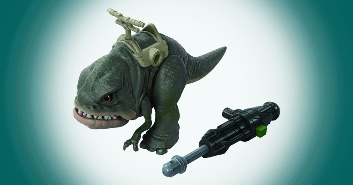 Star Wars Mission Fleet Blurrg toy with saddle and launcher accessory from The Mandalorian collectible figure.