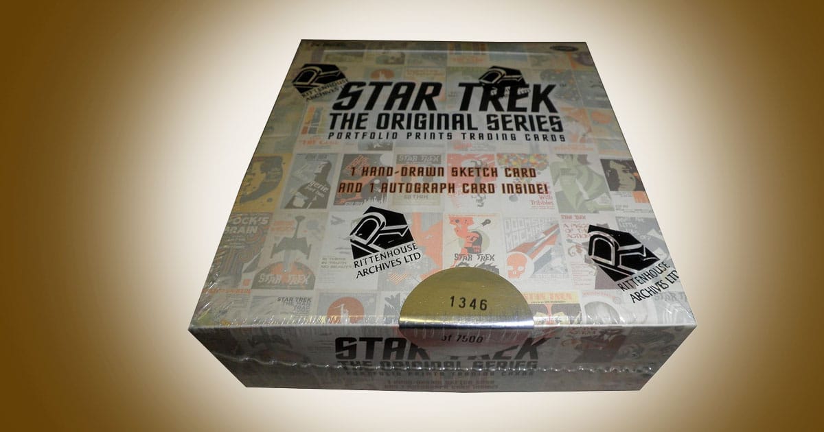 Rittenhouse Star Trek The Original Series portfolio prints trading card box sealed with vintage style artwork.