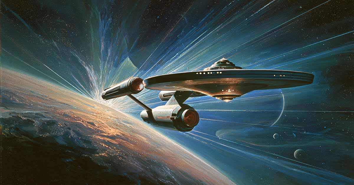 An attractive image of a Star Trek vessel.