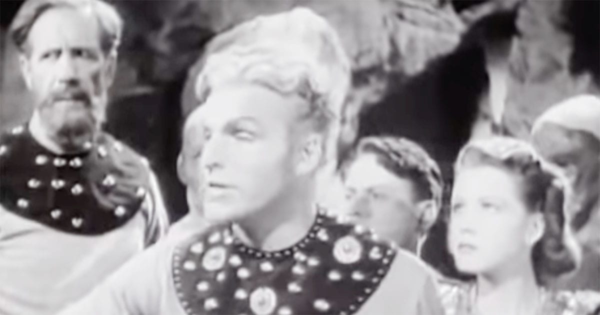 Flash Gordon with Dr Zarkov and Dale Arden in the 1938 science fiction serial "Flash Gordon’s Trip to Mars."