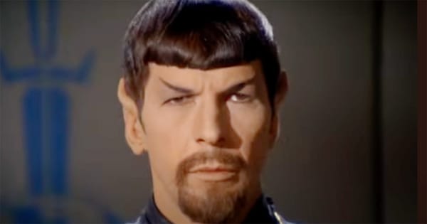 Mirror Spock with goatee from the "Star Trek" episode "Mirror, Mirror"